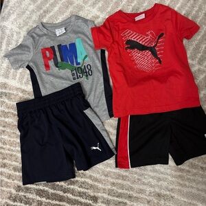 Puma Gray Graphic T-Shirt for Kids